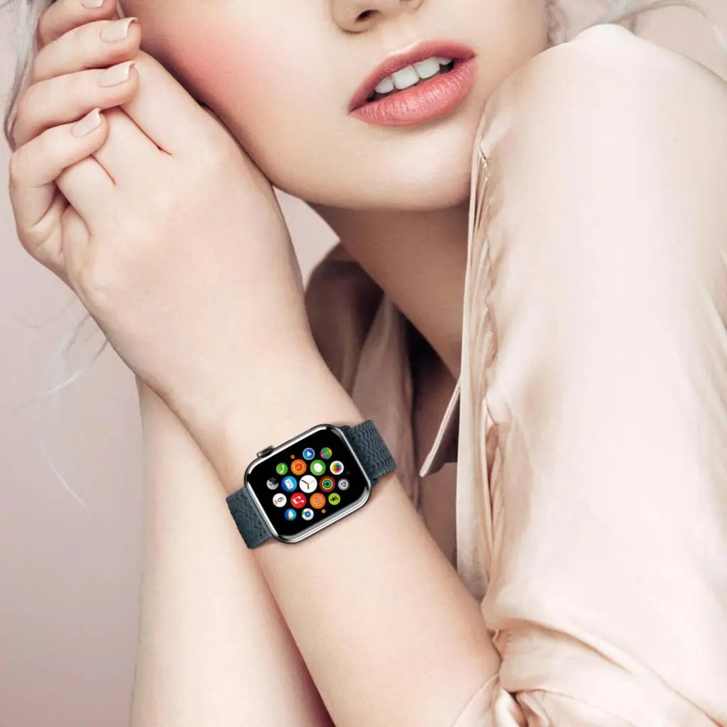 Strap For Apple watch band 46mm 45mm 44mm 49mm 40mm 41mm 42mm Braided loop correa bracelet iWatch series 10 8 9 7 5 se 6 4 Ultra