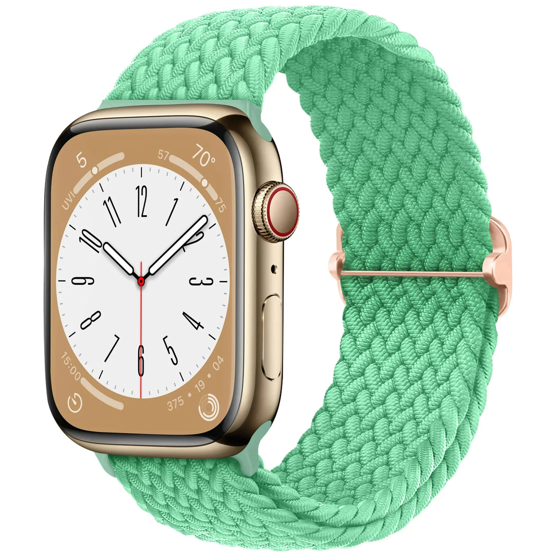 Strap for Apple Watch band 44mm 45mm 49mm 42mm 40 41 46mm Elastic Braided Solo bracelet correa Series 9 10 11 8 7 6 5 SE Ultra 3