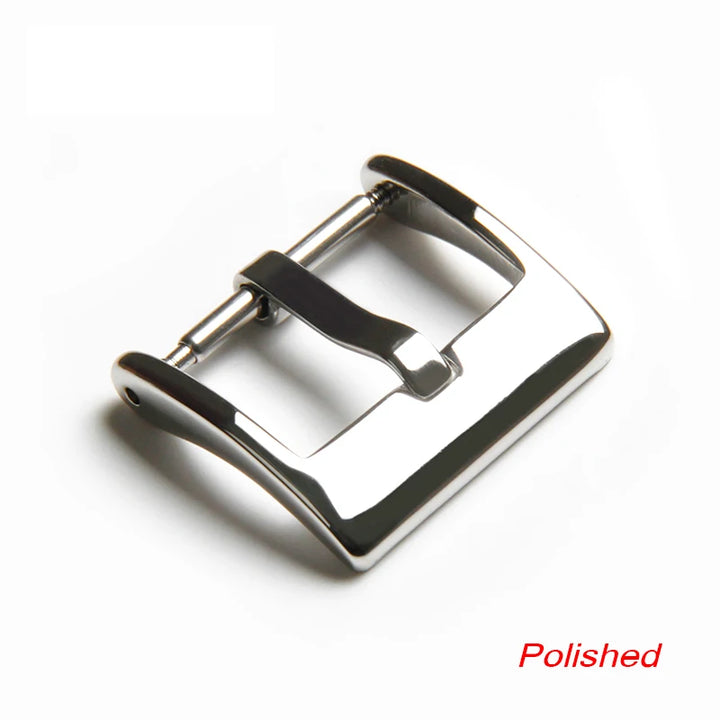 Metal Watch Buckle – 16–24mm, Stainless Steel, Silver/Black/Rose Gold