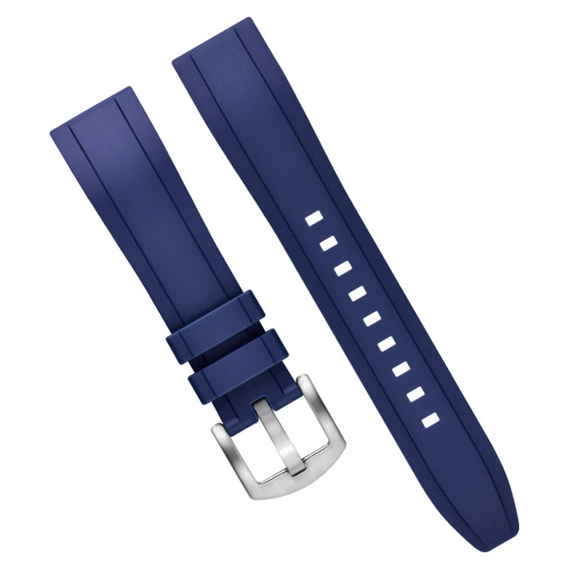 Silicone Sport Watch Strap – 20–24mm Quick-Release (Black/Green)
