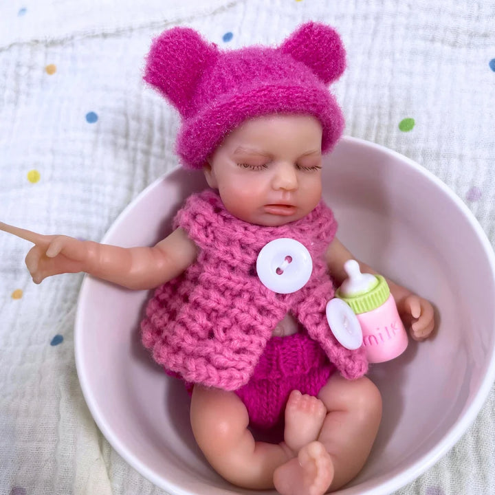 6" Full Solid Silicone Reborn Baby Doll Loulou