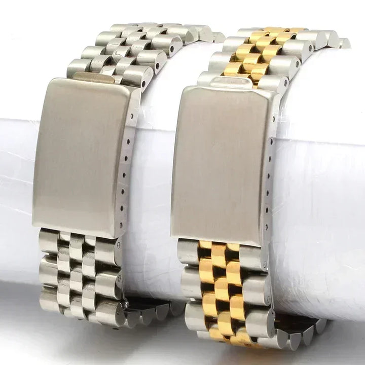 Luxury Curved End Watch Band for Rolex DATEJUST Jubilee Stainless Steel Bracelet Accessories 18mm 19mm 20mm 21mm Metal Belt