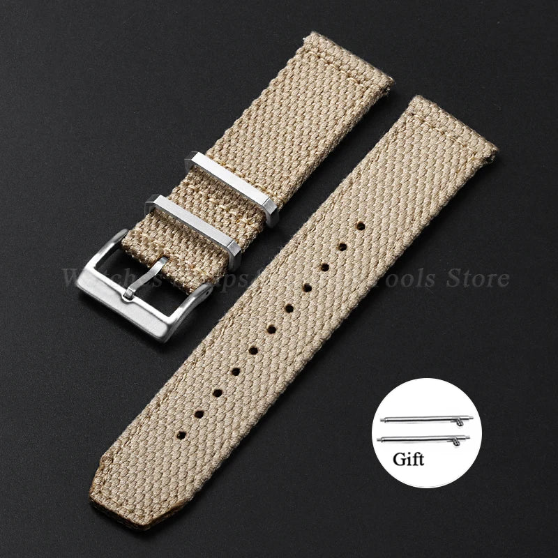Nylon Cotton Watch Strap for Army Military Wristband 20mm 22mm for Seiko for Omega Weave Quick Release Bracelet Replacement Band