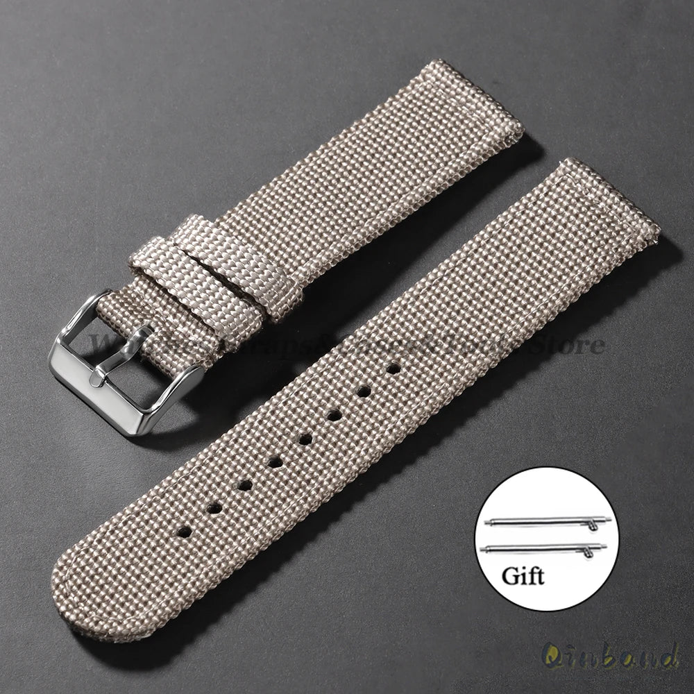 18mm 20mm 22mm 24mm Nylon Canvas Watchband Strap Woven Soft Belt for Omega Bracelet for Men Women Sport Quick Release Wrist Band