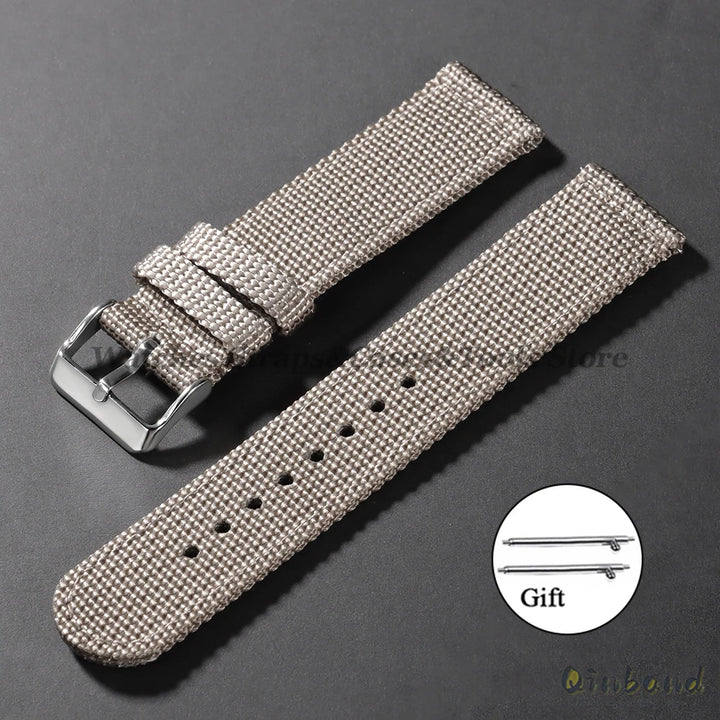 18mm 20mm 22mm 24mm Nylon Canvas Watchband Strap Woven Soft Belt for Omega Bracelet for Men Women Sport Quick Release Wrist Band