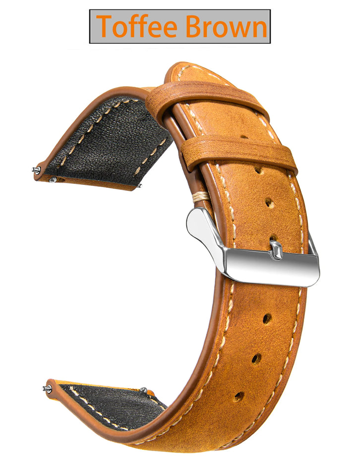 Wax Vintage Leather Watch Strap 14–24mm