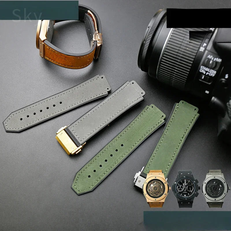 Hublot Big Bang Yuki Leather Watch Strap – Waterproof Suede, Durable