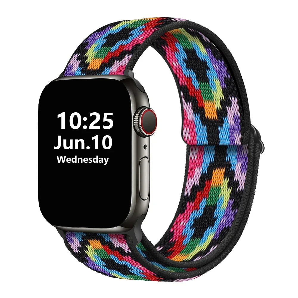 Stretchy Double-Layer Loop Apple Watch Band 38–45mm for Series 1–8
