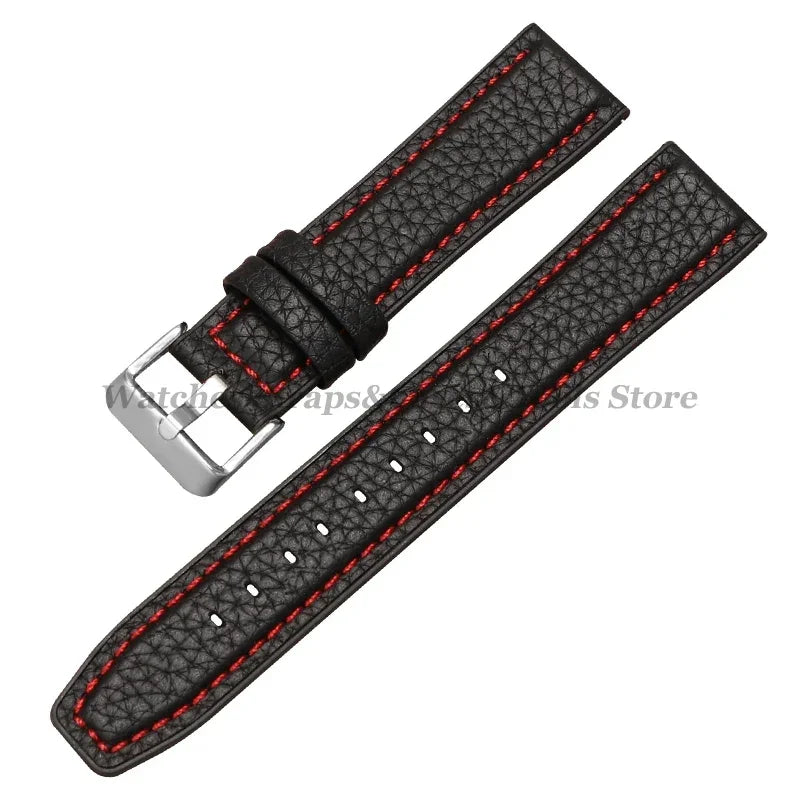 Silicone & Leather Watch Strap for Huawei & Samsung – 18–46mm