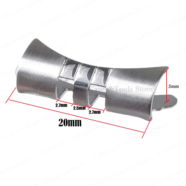 Stainless Steel Curved End Link – 18/22mm, for Seiko SKX007/009 Jubilee & Oyster