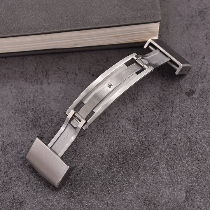 Solid Stainless Steel Folding Watch Buckle – 14/16/18mm Double Push