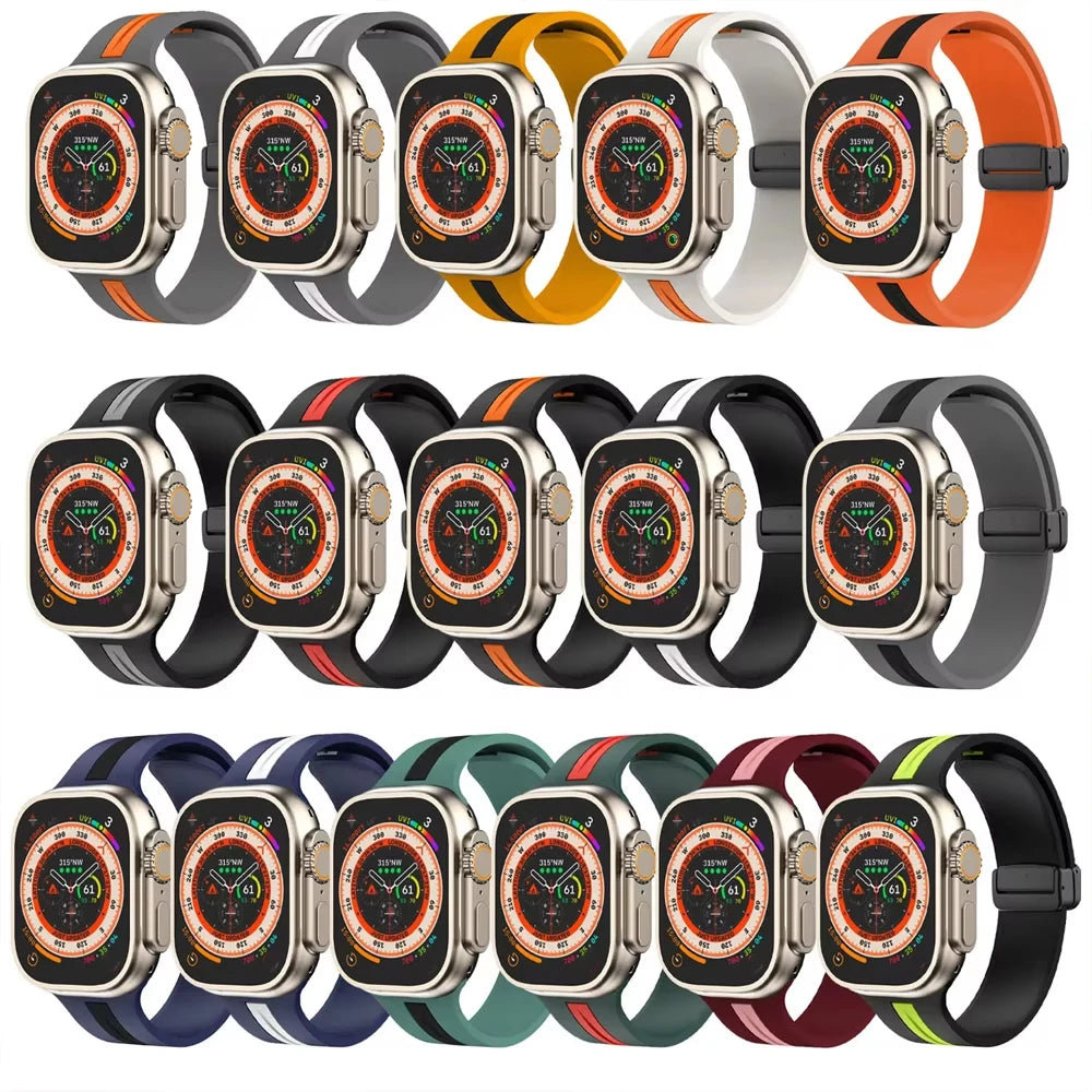 Silicone Strap For Apple Watch Ultra 3 Band 49mm 46mm 44mm 45mm 41mm 42mm 40mm Bracelet iWatch correa series 11 10 9 8 7 6 5 SE