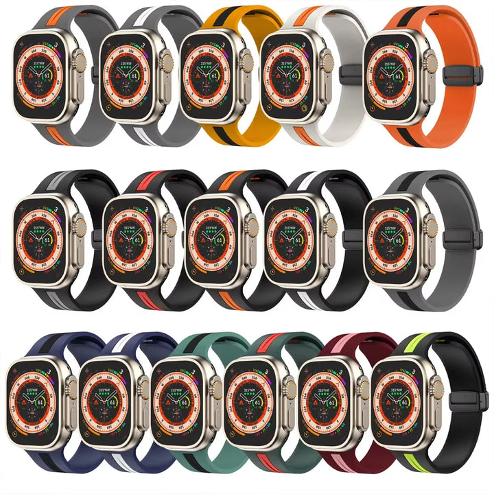 Silicone Strap For Apple Watch Ultra 3 Band 49mm 46mm 44mm 45mm 41mm 42mm 40mm Bracelet iWatch correa series 11 10 9 8 7 6 5 SE