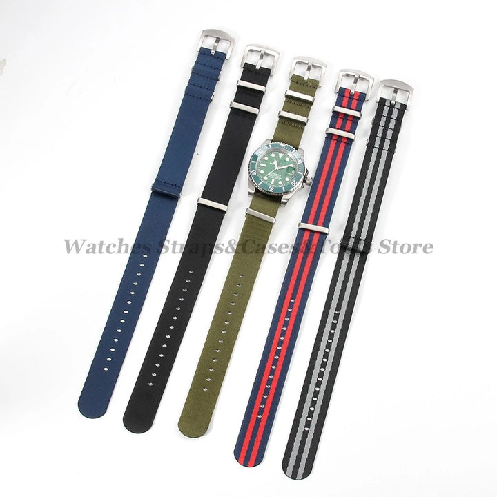 18mm 20mm 22mm Soft Nylon Watchband Bracelet Army Military Men Sport Strap for Omega 007 for Seamaster 300 Replacement Wristband