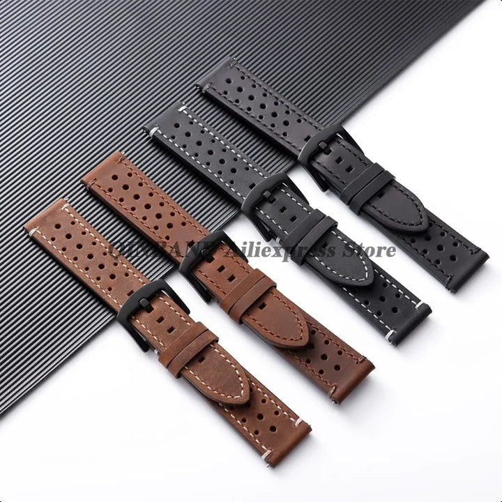 Soft Cowhide Leather Watch Band 18–24mm for Huawei Watch GT4/GT5