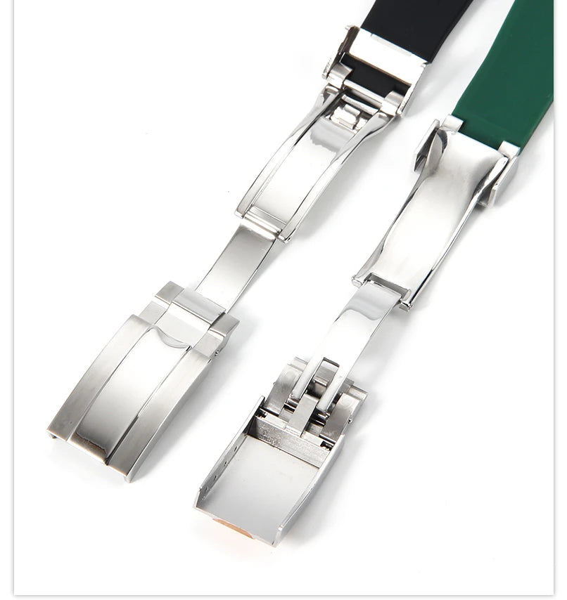20mm Silicone Rubber Watch Strap for Rolex Models