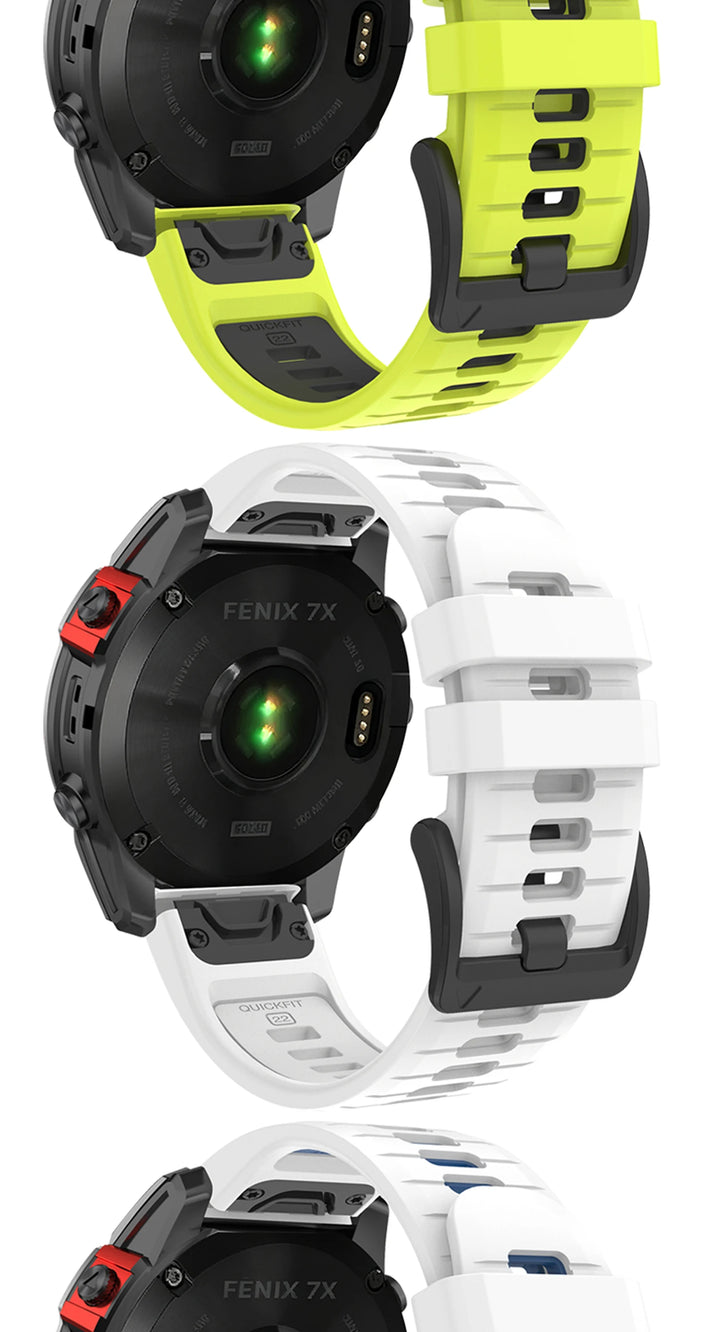 QuickFit Silicone Strap for Garmin Fenix, Epix & Enduro (22-26mm)