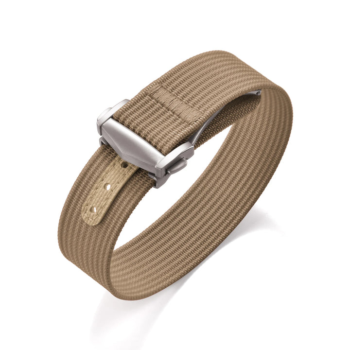 Ribbed Nylon & FKM Rubber Watch Strap – 18–22mm Folding Buckle for Omega, Tudor & Seiko