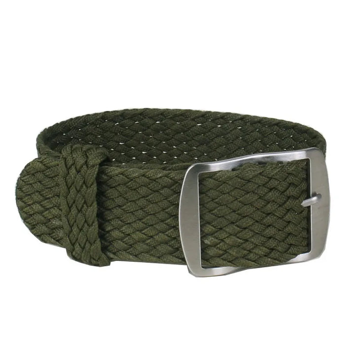 Perlon Woven Nylon Watch Strap (16-22mm) – Black & Blue