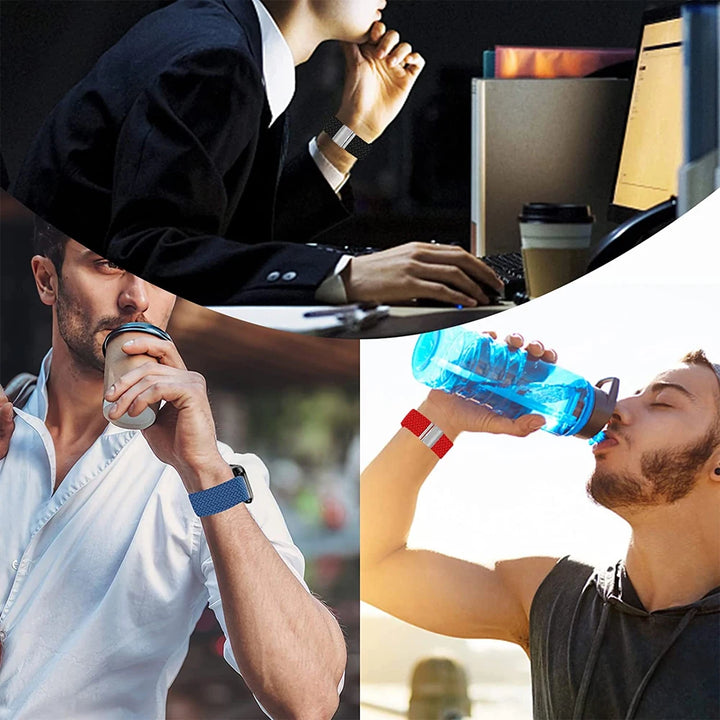 Strap For Apple watch band 46mm 45mm 44mm 49mm 40mm 41mm 42mm Braided loop correa bracelet iWatch series 10 8 9 7 5 se 6 4 Ultra