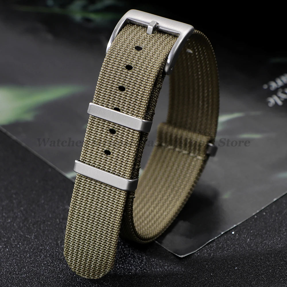 Nylon Ribbed Watch Band 18mm 20mm 22mm for Xiaomi Redmi Watch 3 Lite/Active for Smartwatch Universal Wristband Watch Accessories