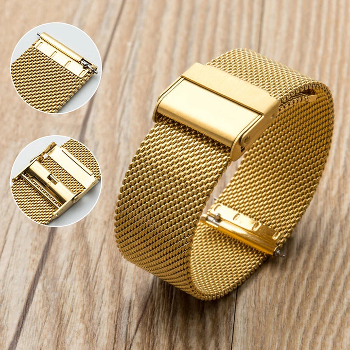 0.6mm Milanese Mesh Watch Strap – 12–24mm for Seiko & DW