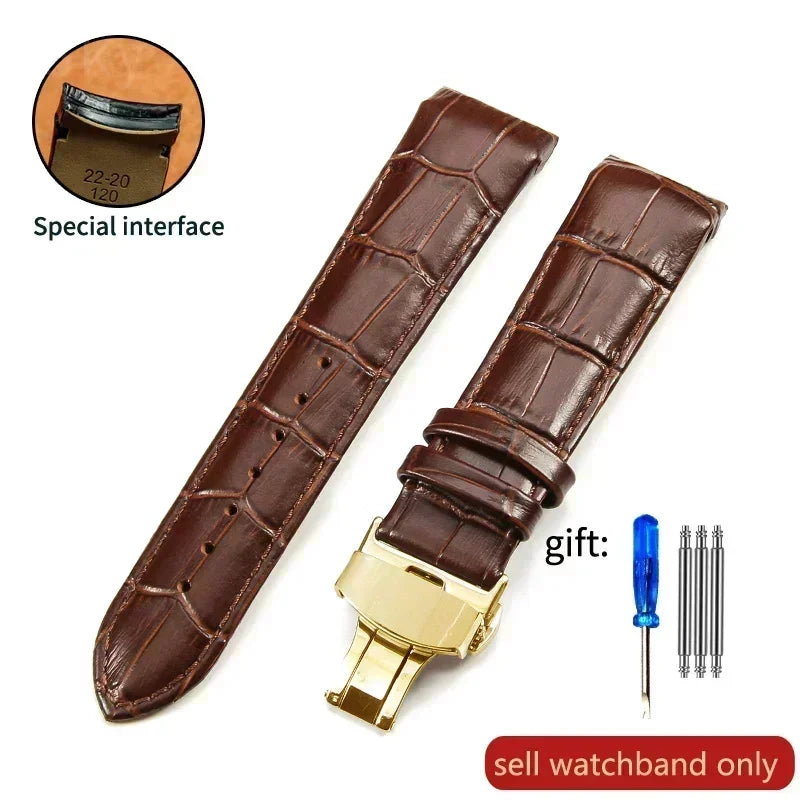 Genuine Calfskin Leather Watch Strap for Tissot (22–24mm)