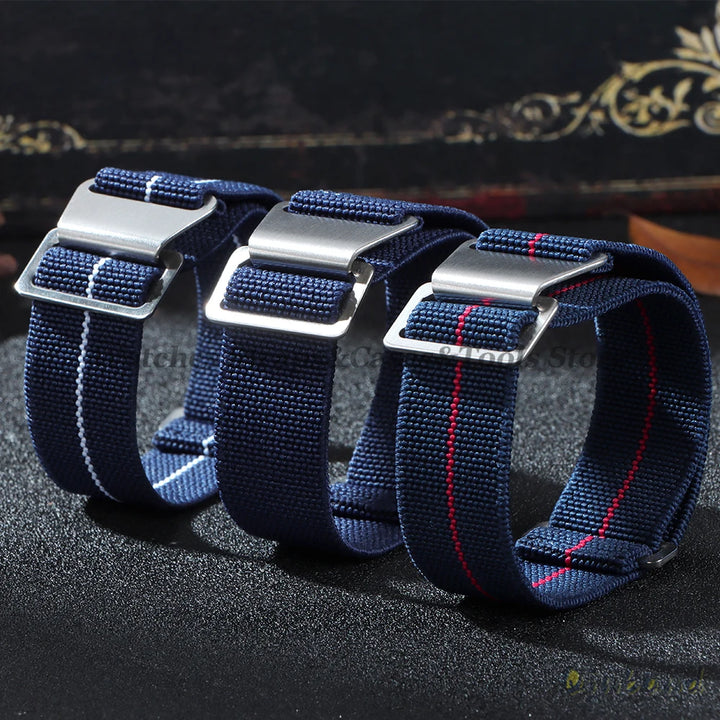 Elastic Nylon Watch Band for Seiko for Omega Sports Bracelets 18mm 20mm 22mm for Huawei Watch GT5/GT4/GT3 Parachute Watch Straps