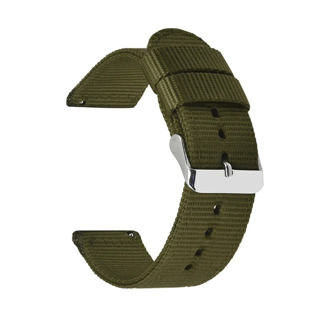 18mm 20mm 22mm 24mm Quick Release Watch Band Canvas Nylon Watch Strap for Garmin Fenix 5x Gps for Huawei Gt2 Wristband Bracelet