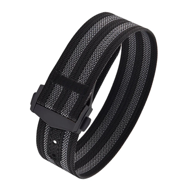 JUELONG Canvas Sailcloth Watch Strap 18mm 20mm 22mm Rubber Hole Sport Waterproof Folding Buckle Watchband For Omega Swatch Moon