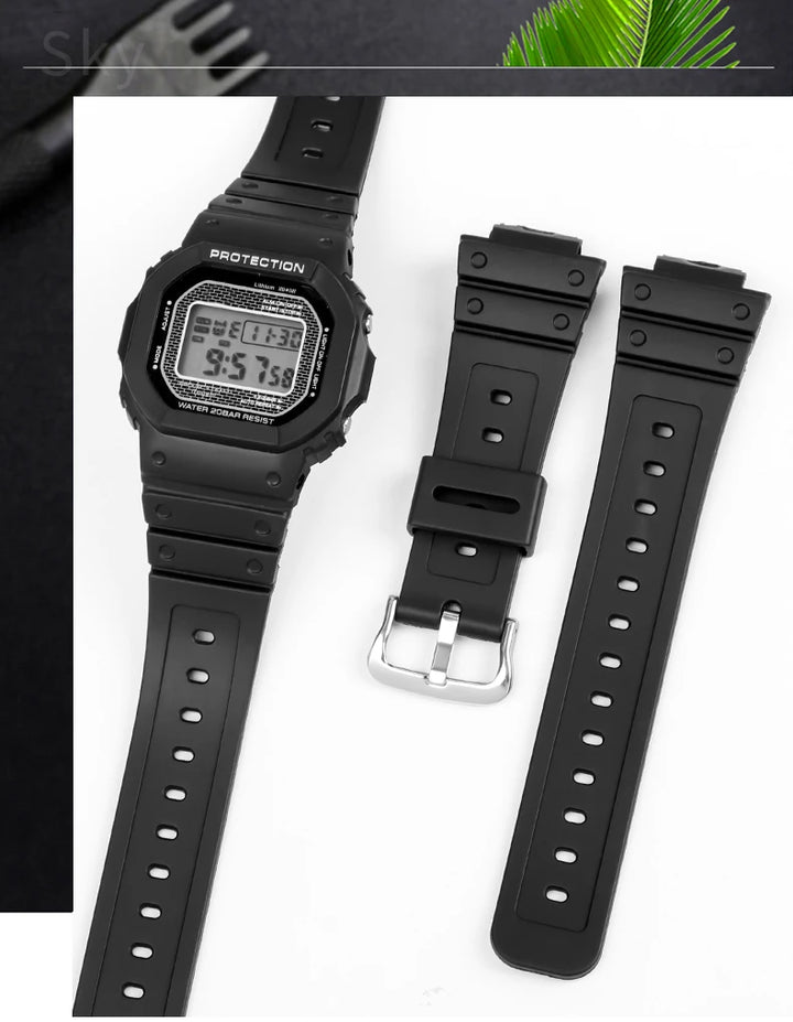 Anti-Allergy Resin Watch Strap with Stainless Steel Buckle for Casio G-Shock DW & GW Serie
