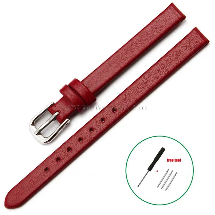 Universal Slim Soft Leather Watch Strap – 6–16mm, Cowhide