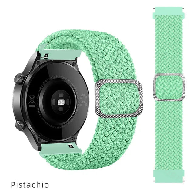 20/22mm Braided Nylon Strap for Realme Watch 2/3 & Amazfit Bip/GTS/GTR