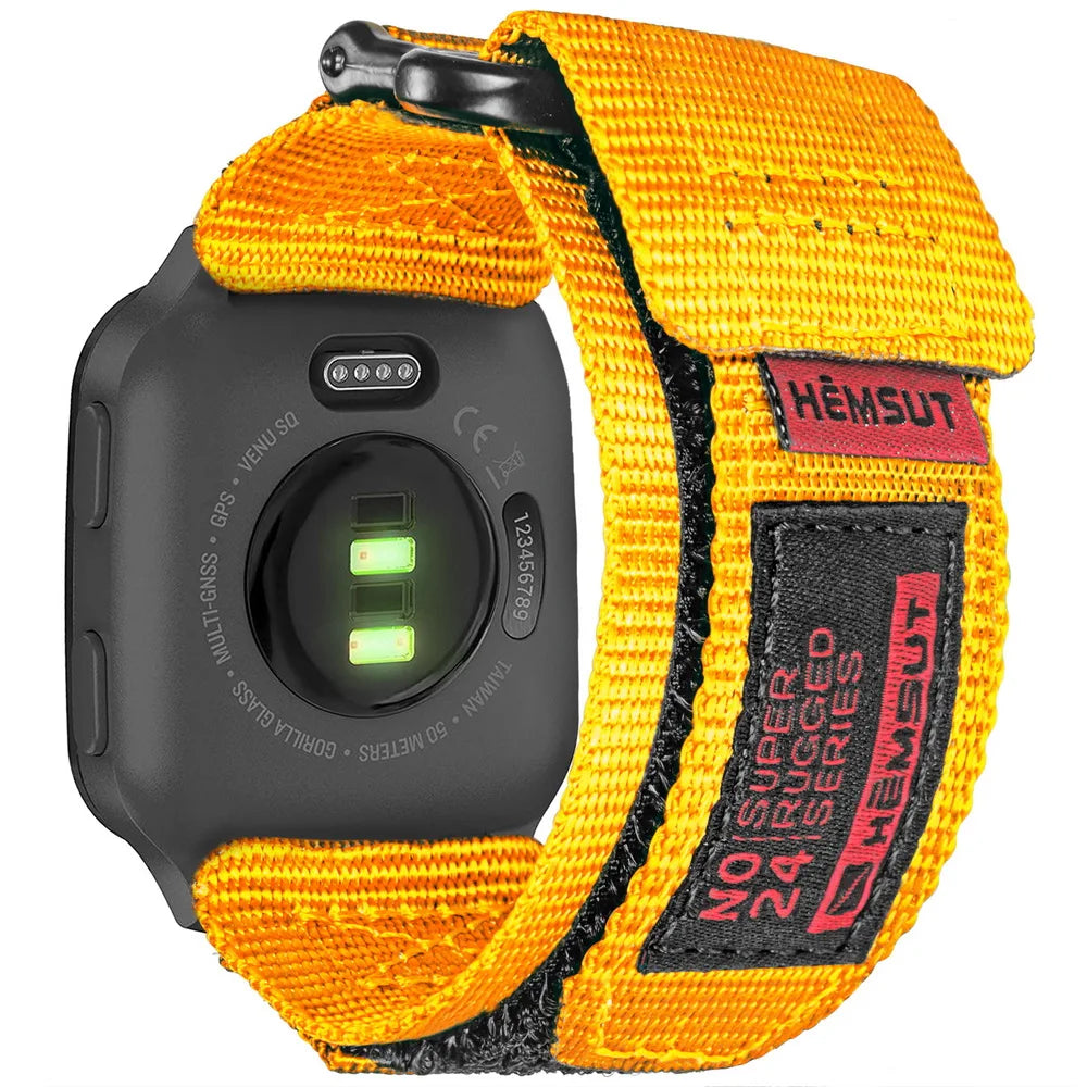 Nylon Quick-Release Watch Strap for Garmin Venu – 20/22mm, Woven Loop Design