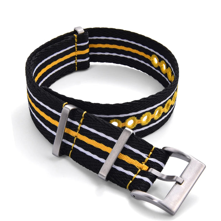 NATOBEL Embroidery Recycled Nylon Sailcloth Strap 20mm 22mm Luminous Recycled Nylon Watchband For Scuba Fifty Series Watches
