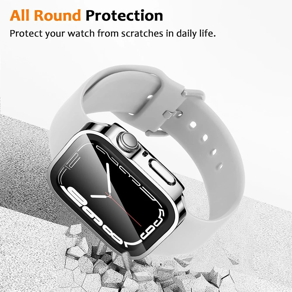 Cover for Apple Watch 11 Case 46mm 42mm 45mm 44mm 49mm 41 40mm Tempered Glass Screen Protector Series 10 7 8 9 SE 6 5 4 Ultra 3