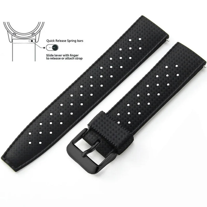 Tropical Silicone Watch Band 18–22mm (Quick Release)