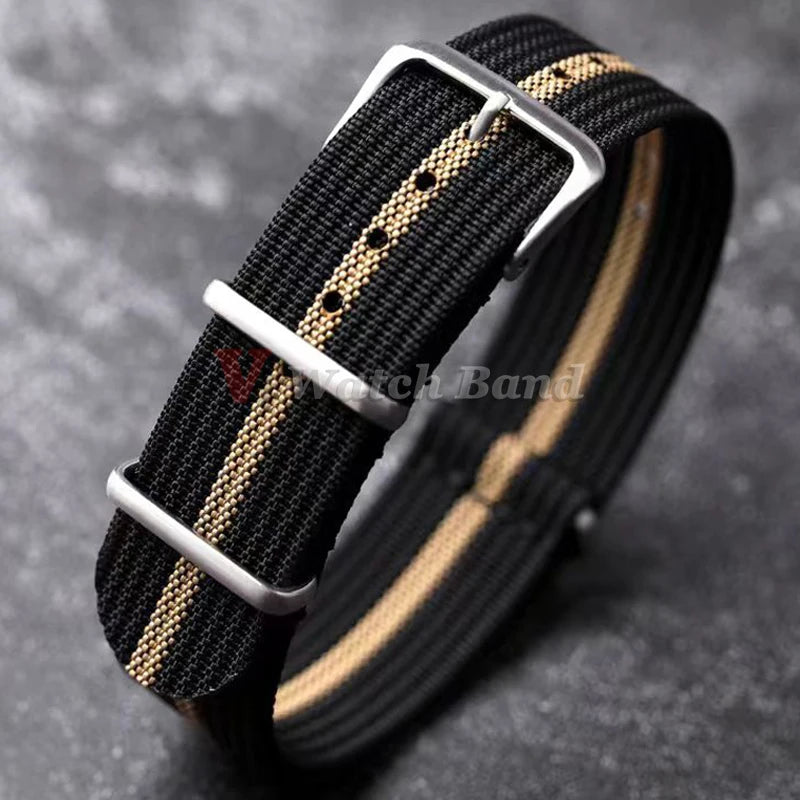 New Ribbed Nylon Watch Band for Omega 20mm 22mm 18mm High Quality Strap for Seiko Military Watchband Army Sport Wrist Bracelet