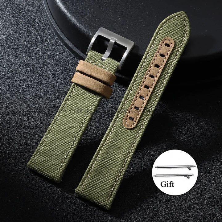 Premium Sailcloth Nylon Strap (20–22mm) – Waterproof QR