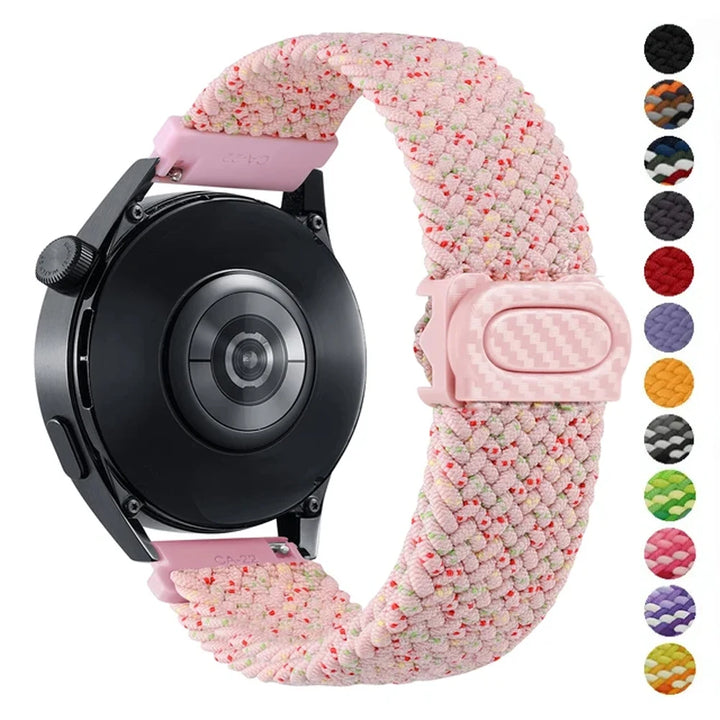 Nylon Braided Loop Watch Strap 20-22mm for Samsung Galaxy Watch & Huawei GT Series