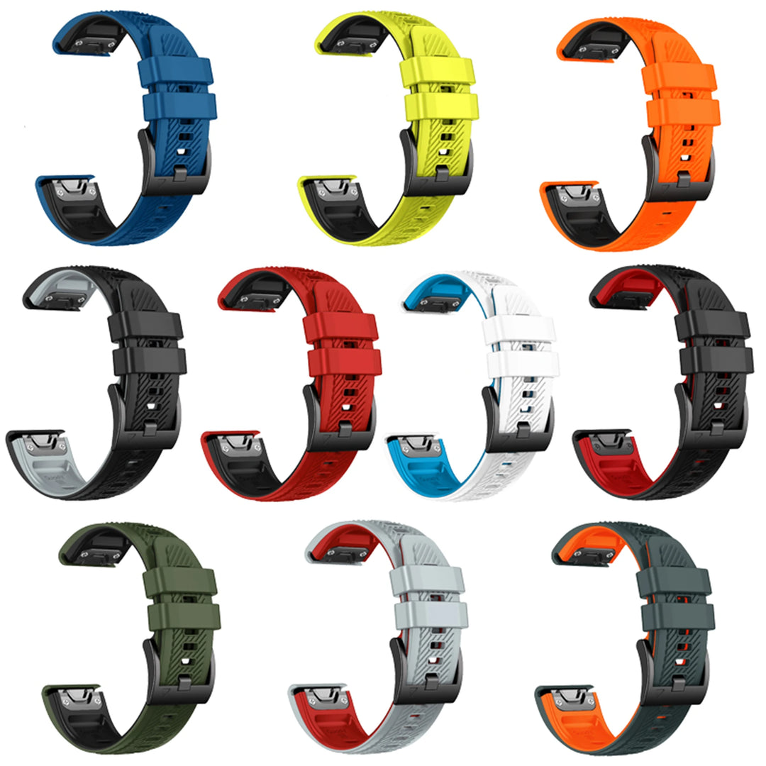 QuickFit Silicone Watch Strap 22/26mm for Garmin Fenix, MARQ, Epix & D2 Series