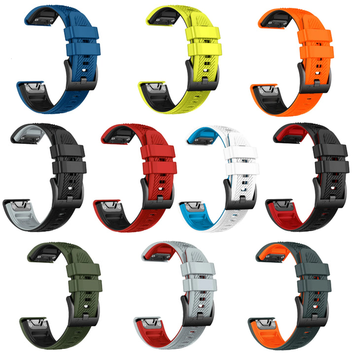 QuickFit Silicone Watch Strap 22/26mm for Garmin Fenix, MARQ, Epix & D2 Series