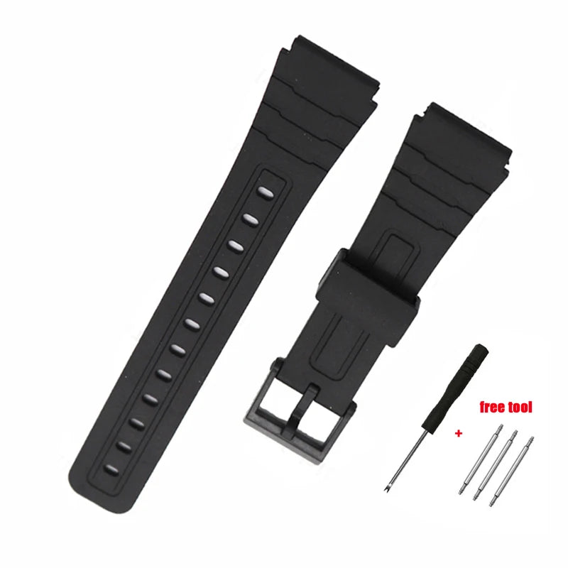 Silicone Watch Strap for Casio – 12–22mm, W800H/F91W/AE1200 Series
