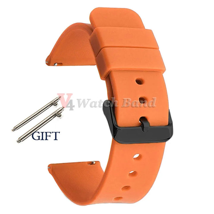 Universal Watch Straps 20mm 22mm 24mm 14mm 16mm 18mm Quick Release Silicone Band for Samsung for Huawei Women&Men Accessories