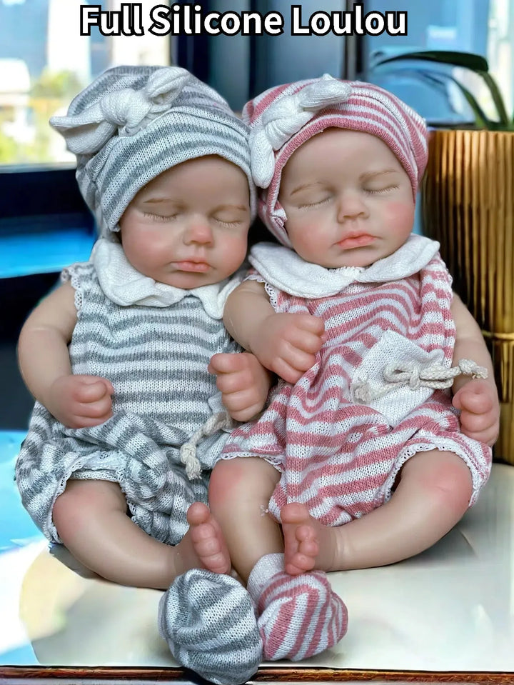 13″ Silicone Loulou Reborn Baby Doll – Open Mouth Realistic Baby