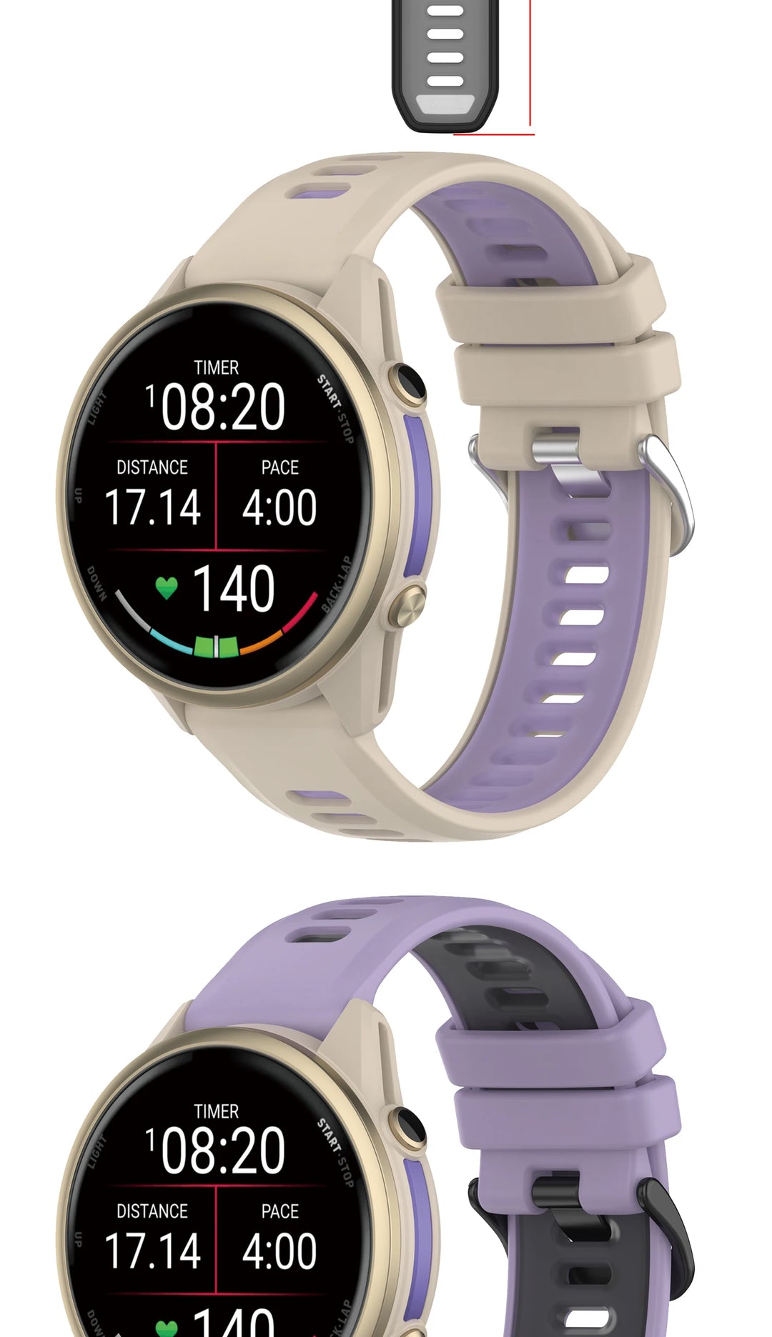 Sports Silicone Strap for Garmin Forerunner (22mm)