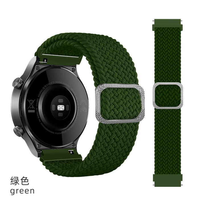 20/22mm Braided Nylon Strap for Realme Watch 2/3 & Amazfit Bip/GTS/GTR