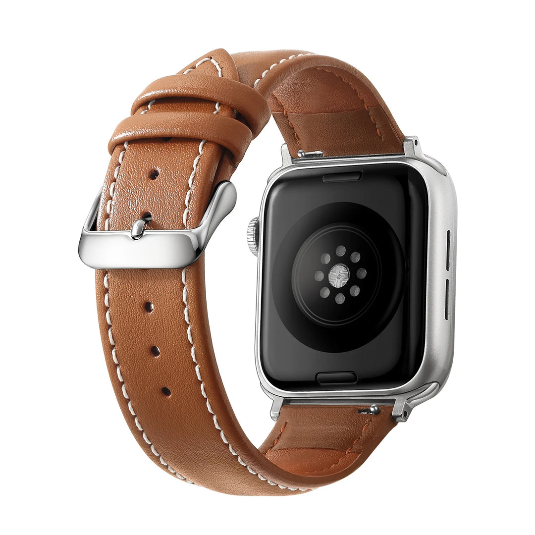 Genuine Leather Apple Watch Band 40–49mm for iWatch Series 3–8 & Ultra