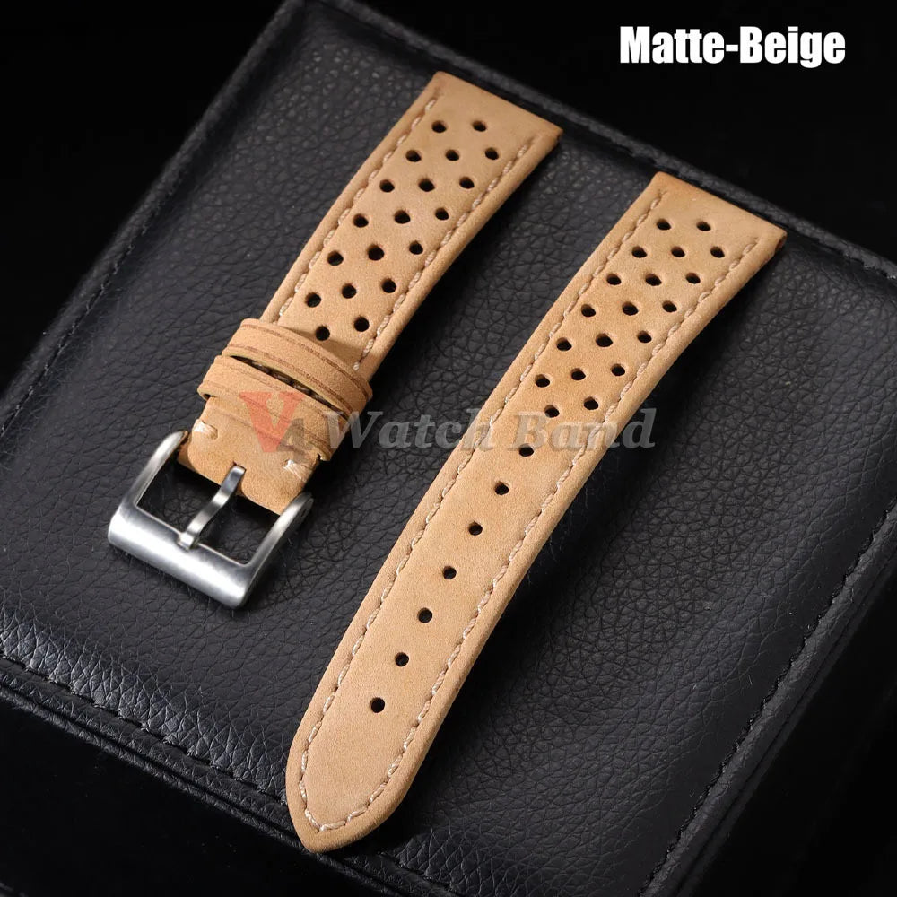 Genuine Cowhide Leather Watch Strap – 18/20/22mm, Soft & Breathable