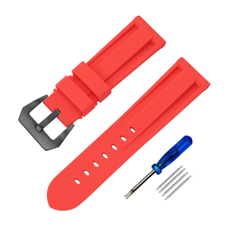 Soft Silicone Rubber Watch Band 20–26mm for Panerai